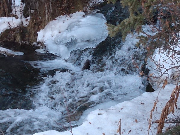 waterfall and ice